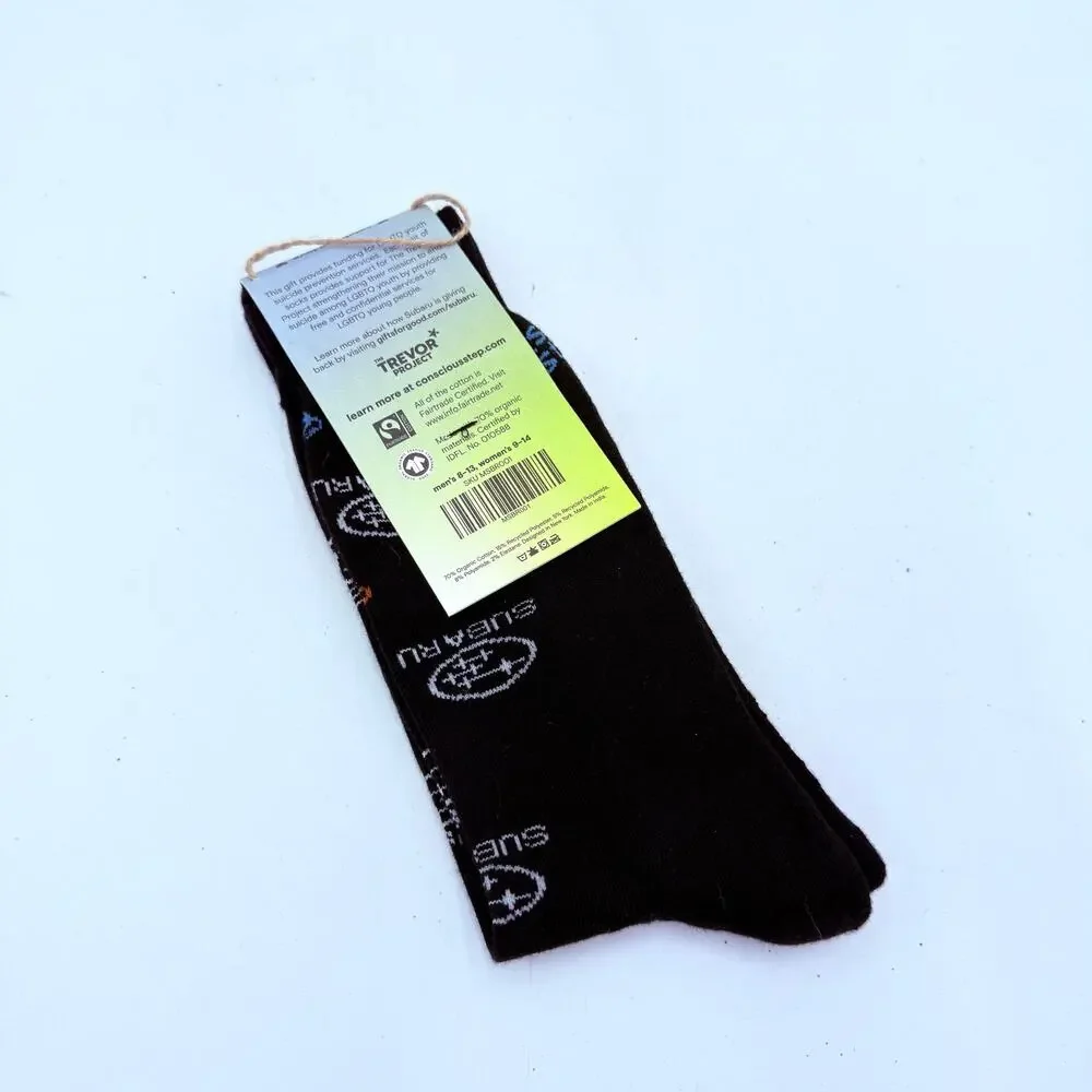Subaru x Conscious Step Women's LGBTQ Pride Socks NEW